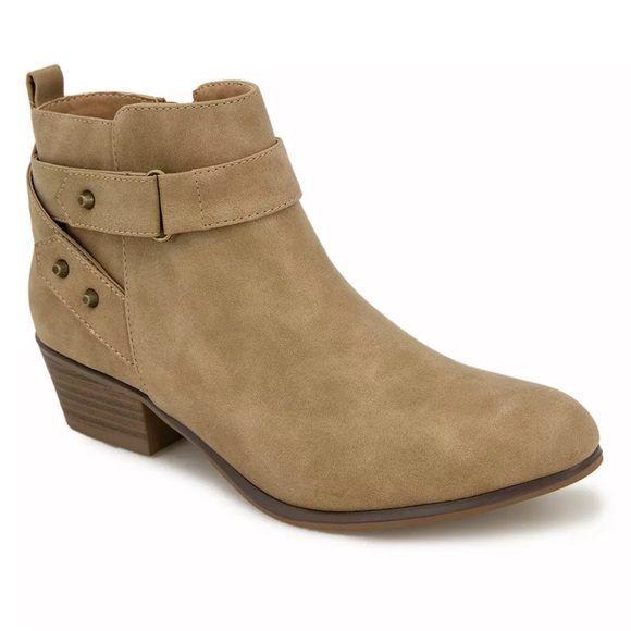 Unionbay Tilly Women's Ankle Boots NWT 1”heal tan color zipper close - Picture 3 of 7